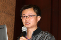 廣州建筑股份公司第一建筑工程分公司技術(shù)中心主任邵泉做題為《BIM在施工階段應(yīng)用情況介紹》的演講