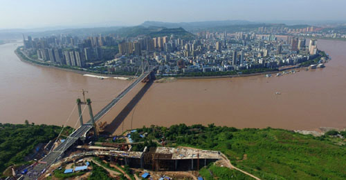 中國(guó)建筑承建的重慶江津幾江長(zhǎng)江大橋竣工通車(chē)